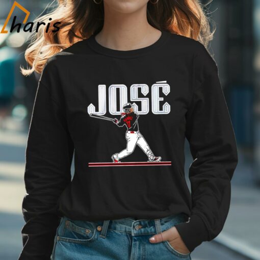 Cleveland Guardians Jose Ramirez 11 Slugger Swing Shirt