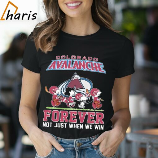 Colorado Avalanche Forever Not Just When We Win The Peanuts Movie Characters Shirt