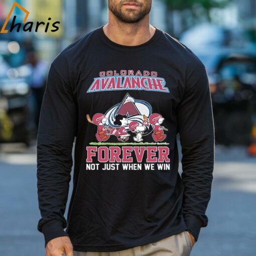 Colorado Avalanche Forever Not Just When We Win The Peanuts Movie Characters Shirt