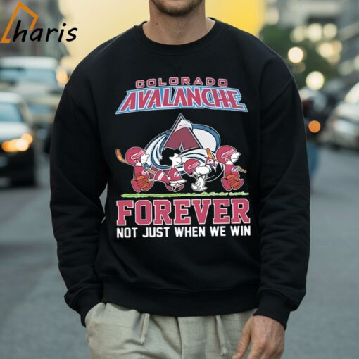 Colorado Avalanche Forever Not Just When We Win The Peanuts Movie Characters Shirt