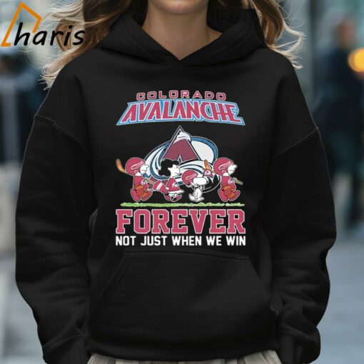 Colorado Avalanche Forever Not Just When We Win The Peanuts Movie Characters Shirt