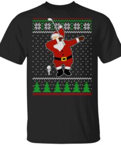 Dabbing Santa Golf Ugly Christmas Sweater Shirt Sweatshirt Long Sleeve Hoodie Tank Mug