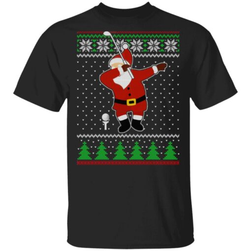 Dabbing Santa Golf Ugly Christmas Sweater Shirt Sweatshirt Long Sleeve Hoodie Tank Mug