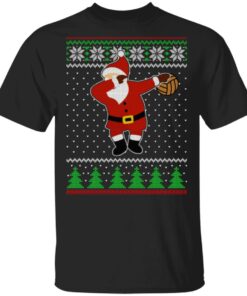 Dabbing Santa Volleyball Ugly Christmas Sweater Shirt Sweatshirt Long Sleeve Hoodie Tank Mug