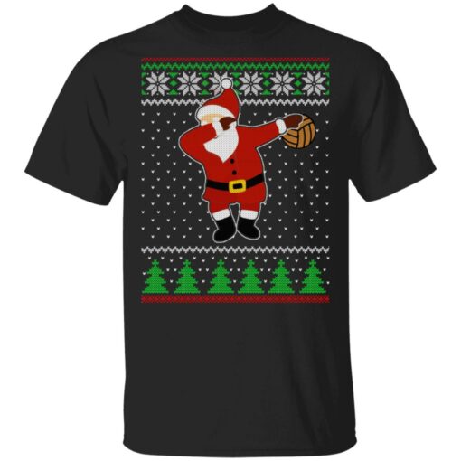 Dabbing Santa Volleyball Ugly Christmas Sweater Shirt Sweatshirt Long Sleeve Hoodie Tank Mug