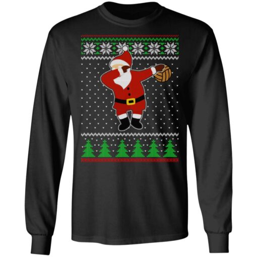 Dabbing Santa Volleyball Ugly Christmas Sweater Shirt Sweatshirt Long Sleeve Hoodie Tank Mug