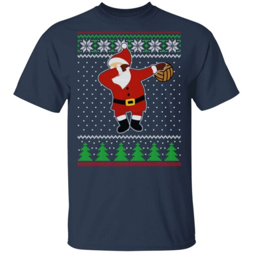 Dabbing Santa Volleyball Ugly Christmas Sweater Shirt Sweatshirt Long Sleeve Hoodie Tank Mug