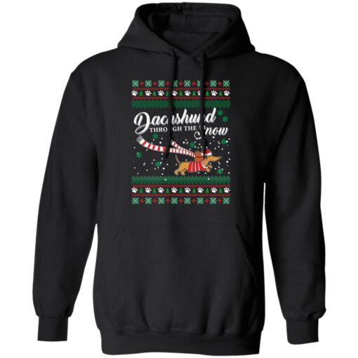 Dachshund through the Snow Christmas sweatshirt Shirt Sweatshirt Long Sleeve Hoodie Tank Mug