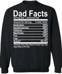 Dad Facts serving size 1 awesome dad shirt Shirt Sweatshirt Long Sleeve Hoodie Tank Mug 4 Dad Facts serving size 1 awesome dad shirt Shirt Sweatshirt Long Sleeve Hoodie Tank Mug 4