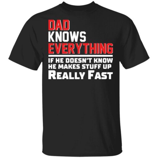 Dad knows everything if he doesn’t know he makes stuff up really fast shirt Shirt