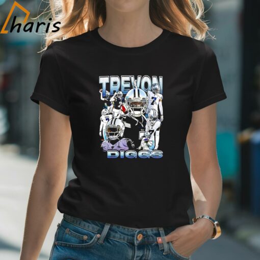 Dallas Cowboys 7 Trevon Diggs 2024 Football Graphic Shirt