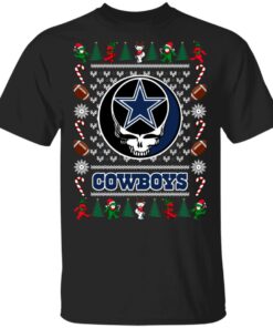 Dallas Cowboys Grateful Dead Ugly Christmas Sweater Shirt Sweatshirt Long Sleeve Hoodie Tank Mug