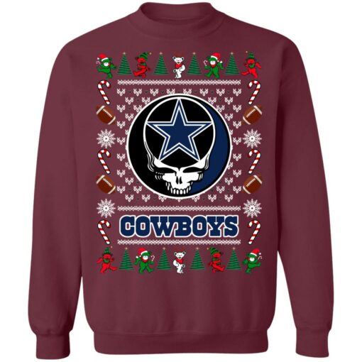 Dallas Cowboys Grateful Dead Ugly Christmas Sweater Shirt Sweatshirt Long Sleeve Hoodie Tank Mug