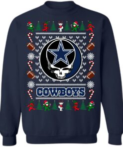 Dallas Cowboys Grateful Dead Ugly Christmas Sweater Shirt Sweatshirt Long Sleeve Hoodie Tank Mug 4