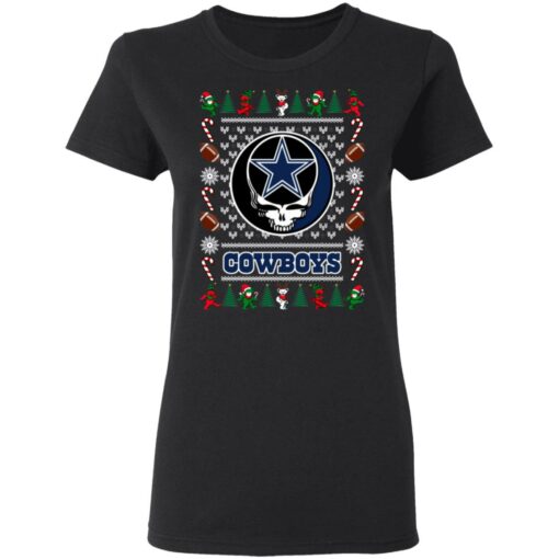 Dallas Cowboys Grateful Dead Ugly Christmas Sweater Shirt Sweatshirt Long Sleeve Hoodie Tank Mug