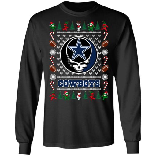 Dallas Cowboys Grateful Dead Ugly Christmas Sweater Shirt Sweatshirt Long Sleeve Hoodie Tank Mug