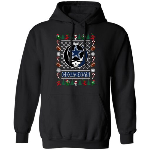 Dallas Cowboys Grateful Dead Ugly Christmas Sweater Shirt Sweatshirt Long Sleeve Hoodie Tank Mug