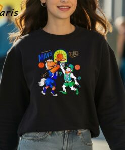Dallas Mavericks vs Boston Celtics Match Up NBA Final Mascot Shirt 3
