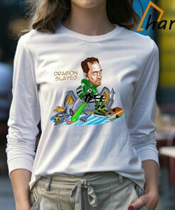 Dallas Stars Radek Faksa Sitting On Vegas Golden Knight Dragon Slayed Shirt 4