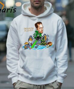 Dallas Stars Radek Faksa Sitting On Vegas Golden Knight Dragon Slayed Shirt 5