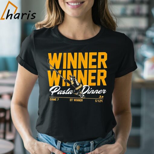 David Pastrnak Winner Winner Pasta Dinner Shirt