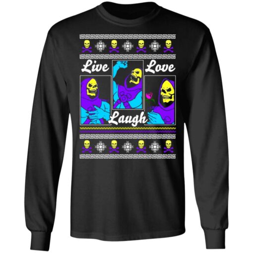 Death Live Laugh Love Christmas Sweater Shirt Sweatshirt Long Sleeve Hoodie Tank Mug