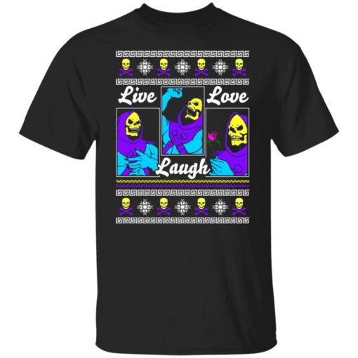 Death Live Laugh Love Christmas Sweater Shirt Sweatshirt Long Sleeve Hoodie Tank Mug