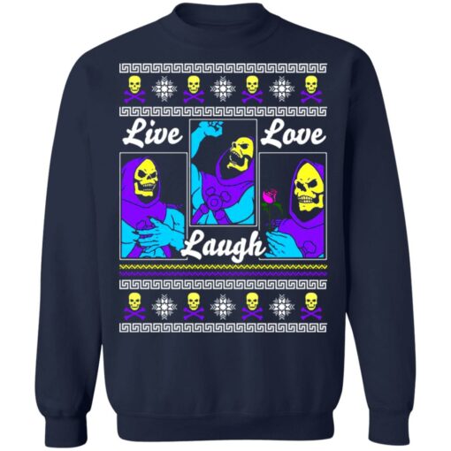 Death Live Laugh Love Christmas Sweater Shirt Sweatshirt Long Sleeve Hoodie Tank Mug