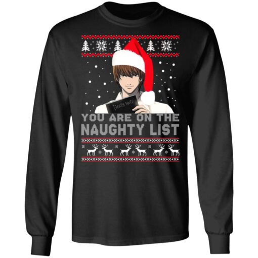 Death Note – You Are On The Naughty List Ugly Christmas Sweater Shirt