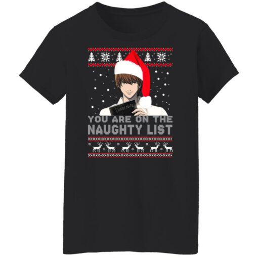 Death Note – You Are On The Naughty List Ugly Christmas Sweater Shirt