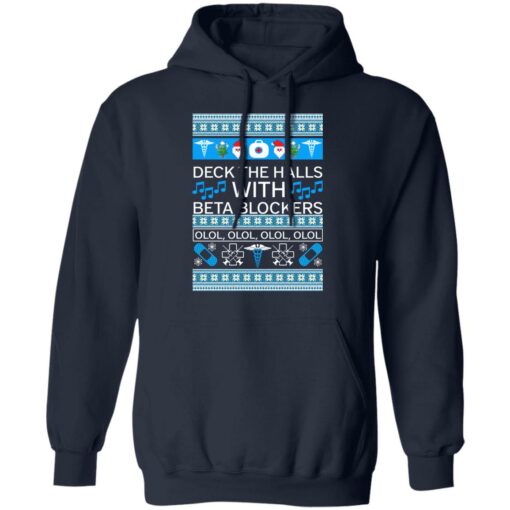 Deck The Halls With Beta Blockers Christmas Sweater Shirt Sweatshirt Long Sleeve Hoodie Tank Mug