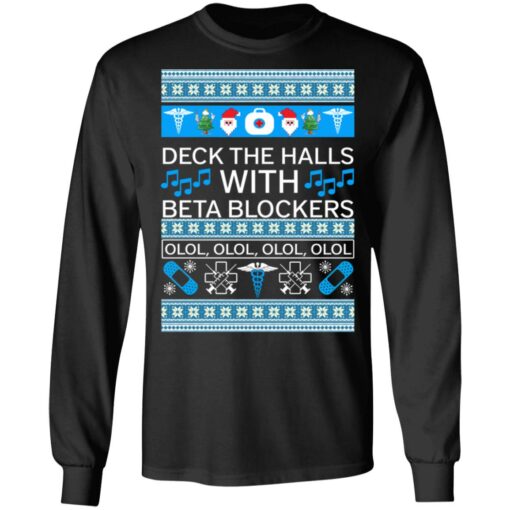 Deck The Halls With Beta Blockers Christmas Sweater Shirt Sweatshirt Long Sleeve Hoodie Tank Mug