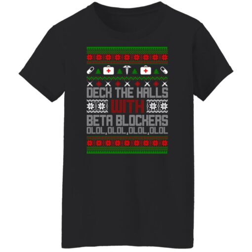 Deck The Halls With Beta Blockers Ugly Christmas Sweater Shirt Sweatshirt Long Sleeve Hoodie Tank Mug