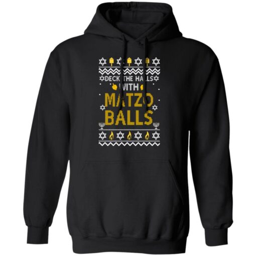 Deck The Halls With Matzo Balls Ugly Sweater Shirt Sweatshirt Long Sleeve Hoodie Tank Mug