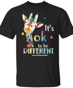Deer it’s ok to be different autism awareness shirt Shirt Sweatshirt Long Sleeve Hoodie Tank Mug