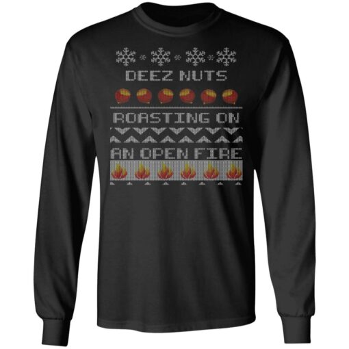 Deez Nuts Roasting On An Open Fire Ugly X-Mas Ugly Christmas Sweater Shirt