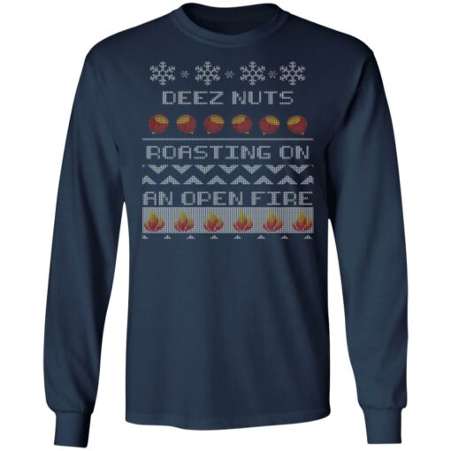 Deez Nuts Roasting On An Open Fire Ugly X-Mas Ugly Christmas Sweater Shirt