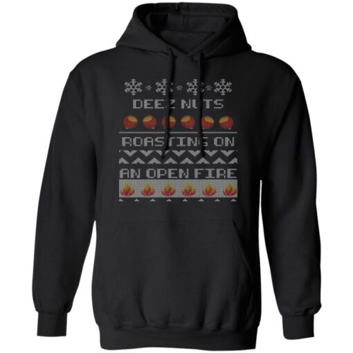 Deez Nuts Roasting On An Open Fire Ugly X-Mas Ugly Christmas Sweater Shirt