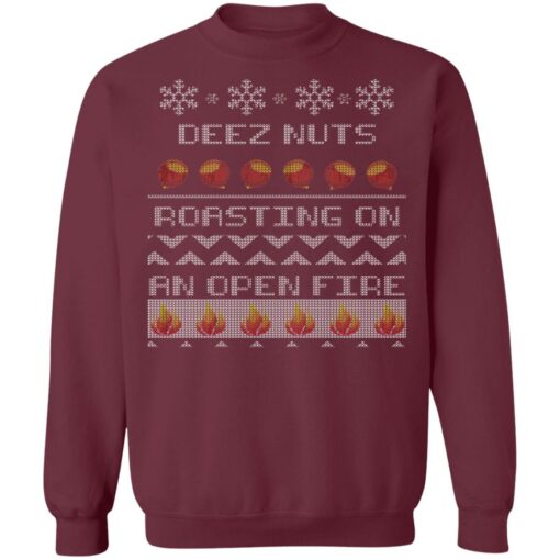 Deez Nuts Roasting On An Open Fire Ugly X-Mas Ugly Christmas Sweater Shirt