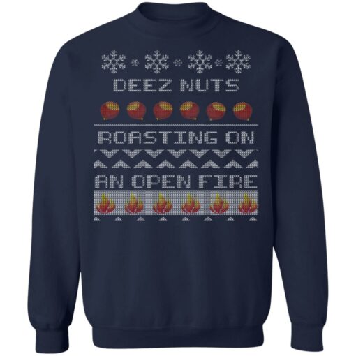 Deez Nuts Roasting On An Open Fire Ugly X-Mas Ugly Christmas Sweater Shirt