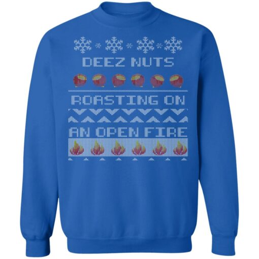 Deez Nuts Roasting On An Open Fire Ugly X-Mas Ugly Christmas Sweater Shirt