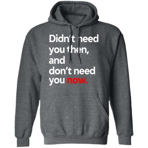 Didn’t Need You Then And Don’t Need You Now T-Shirts