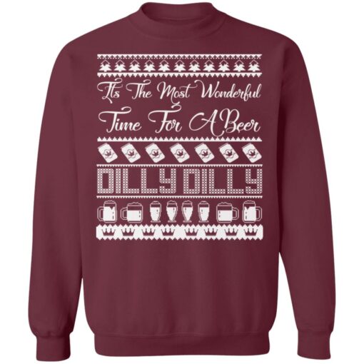 Dilly Dilly Its the Most Wonderful Time For A Beer Ugly Christmas Sweater Shirt