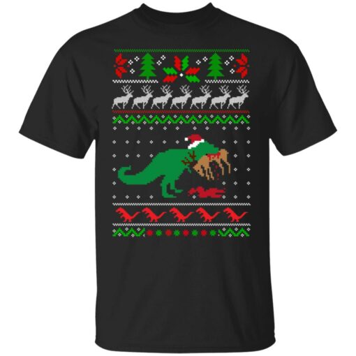 Dinosaur Ugly Christmas sweater Shirt Sweatshirt Long Sleeve Hoodie Tank Mug