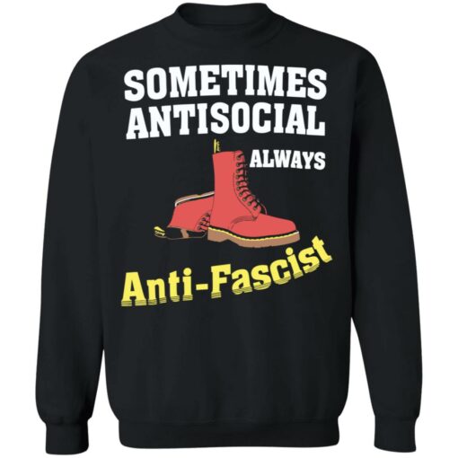 Doc boot sometimes antisocial always antifascist shirt Shirt Sweatshirt Long Sleeve Hoodie Tank Mug