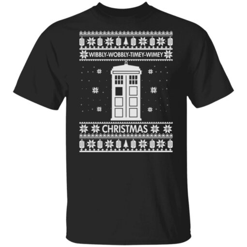 Doctor Who Wibbly Wobbly Timey Wimey Christmas sweatshirt Shirt Sweatshirt Long Sleeve Hoodie Tank Mug