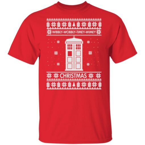 Doctor Who Wibbly Wobbly Timey Wimey Christmas sweatshirt Shirt Sweatshirt Long Sleeve Hoodie Tank Mug