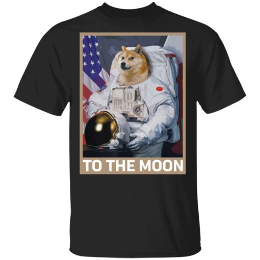 Dogecoin Astronaut to the Moon Blockchain HODL Crypto shirt