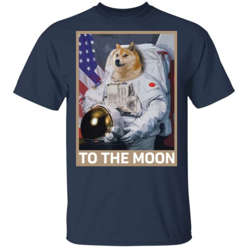 Dogecoin Astronaut to the Moon Blockchain HODL Crypto shirt