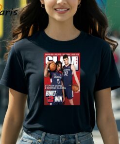Donovan Clingan And Stephon Castle From UConn Huskies Built 2 Win Cover SLAM 250 Shirt